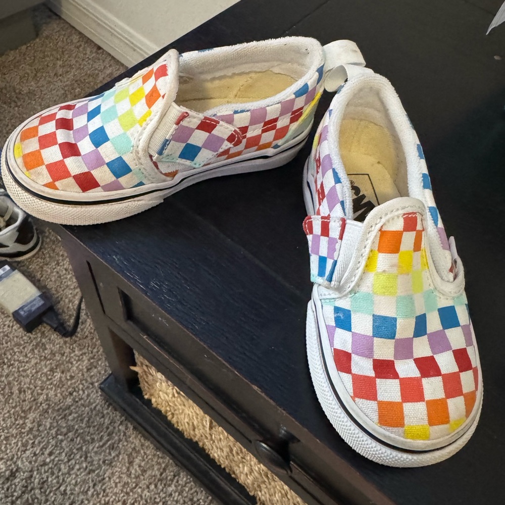 Vans Multicolor Checkered Kids Slip-On Sneakers
